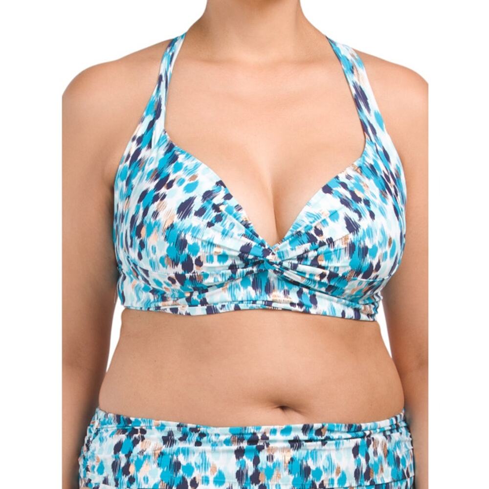 La Blanca Sz 18W Two Piece Set Seaglass Shores Banded Bikini Top & Bottom